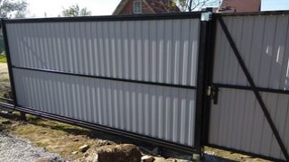 Купить сваи для ворот в Новотроицк. Заказать ворота на сваях под ключ от 22013 руб